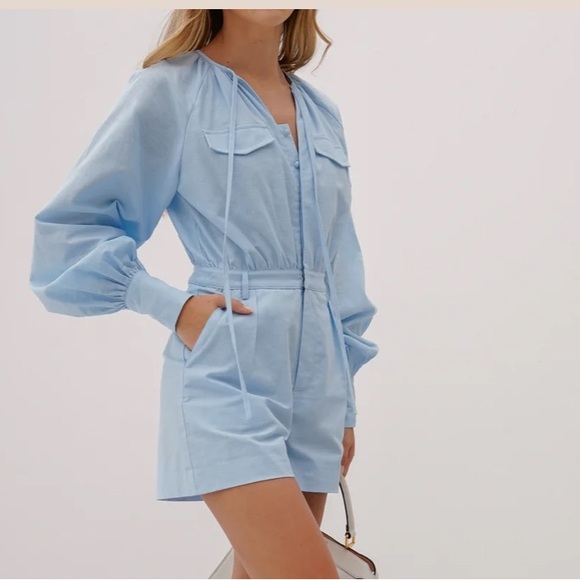 Brand NEW Vita Grace Cotton Linen Romper🩵 - Picture 2 of 4